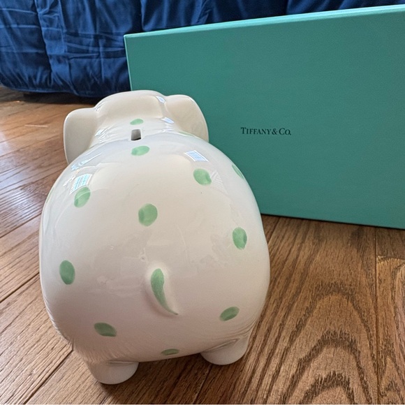 Tiffany & Co. Handpainted White Elephant Coin Bank - Picture 6 of 13